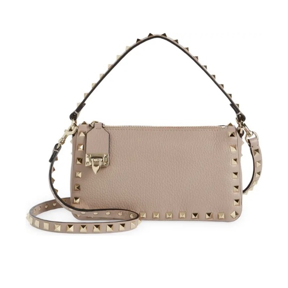 Valentino Garavani Handbags - Small Rockstud Leather Shoulder Bag VALENTINO GARAVANI
